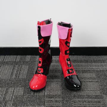 Harley Quinnn Custom Made Shoes Boots Cosplay Anime