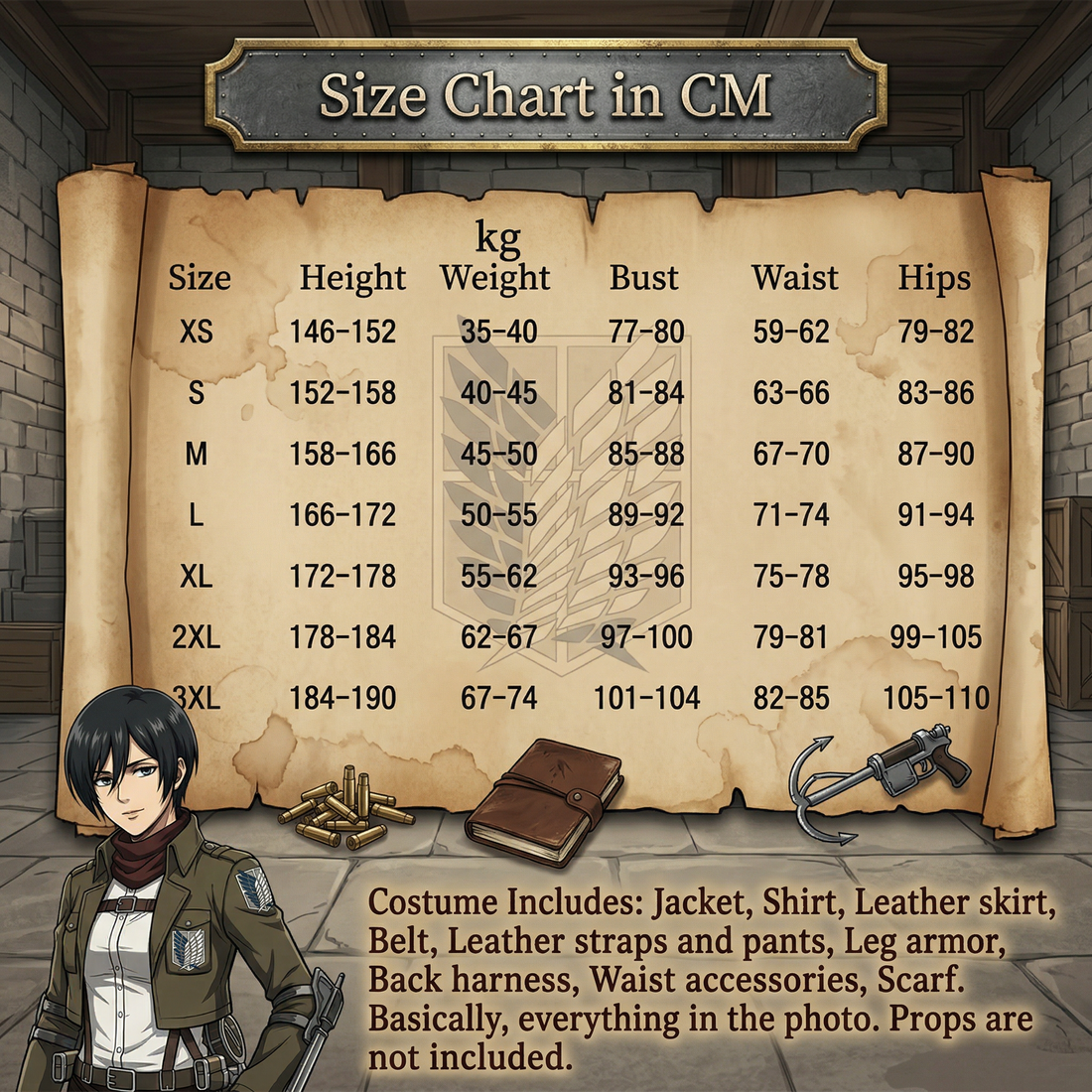 Survey Corps Cosplay Costume – Attack on Titan Scout Regiment Uniform