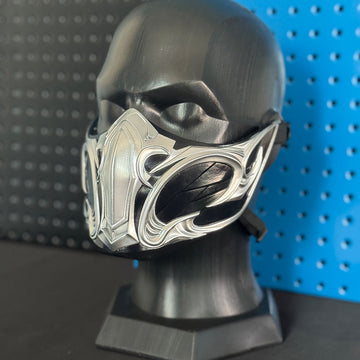 Sub-Zero (Bi-Han) Cosplay Mask – Mortal Kombat Wearable Helmet Prop
