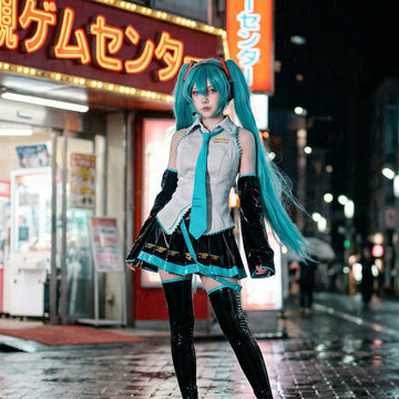 Miku Silver Edition Cosplay Costume - Complete Anime Outfit for Expo