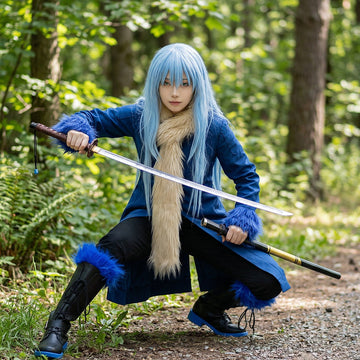 Rimuru Tempest Fur Jacket Cosplay Costume - Full Anime Outfit for Events