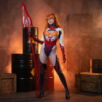 Asuka Inspired Jumpsuit Cosplay Costume - Complete Anime Outfit for Expo and Events