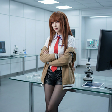Kurisu Makise Inspired Cosplay Costume - Complete Anime Outfit for Expo and Event Use