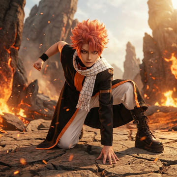 Natsu Inspired Anime Cosplay Costume – Complete Event Outfit