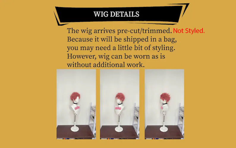 Natsu Dragneel Cosplay Wig – Fairy Tail Anime Character Wig