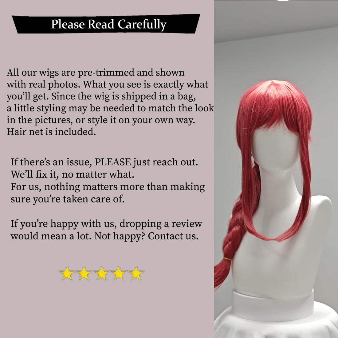 Makima Cosplay Wig – Chainsaw Man Anime Character Wig