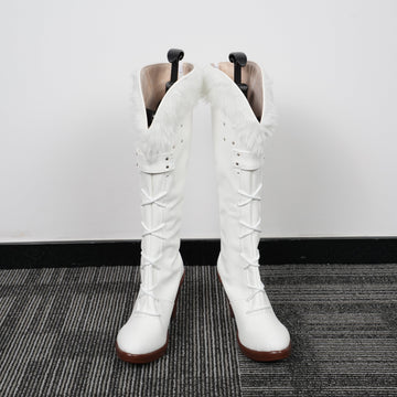 Nico Robin White Cowboy Custom Made Shoes Boots Cosplay Anime
