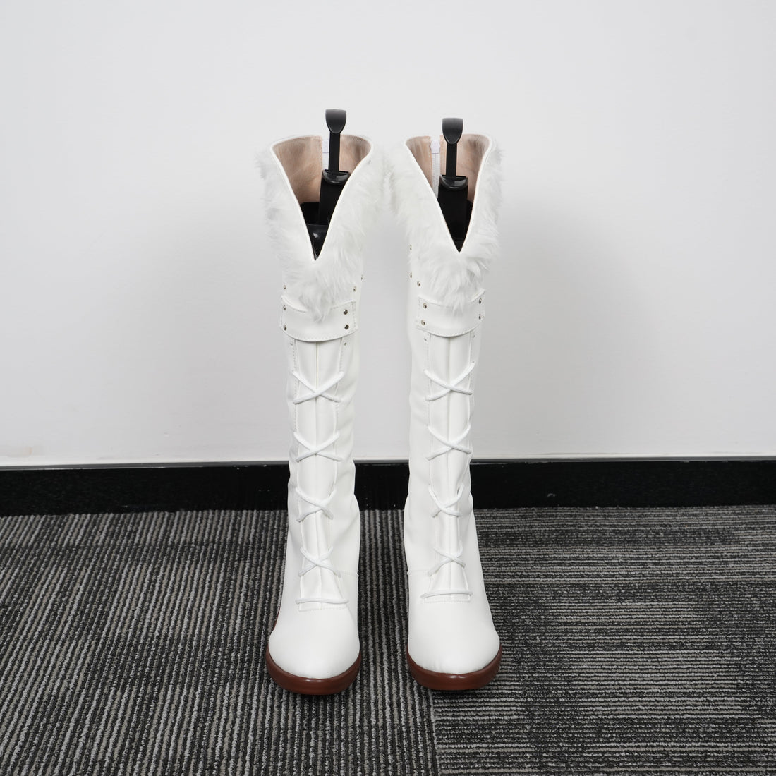 Nico Robin White Cowboy Custom Made Shoes Boots Cosplay Anime